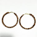 Hot Pink Leopard Geometric Hoop Earrings