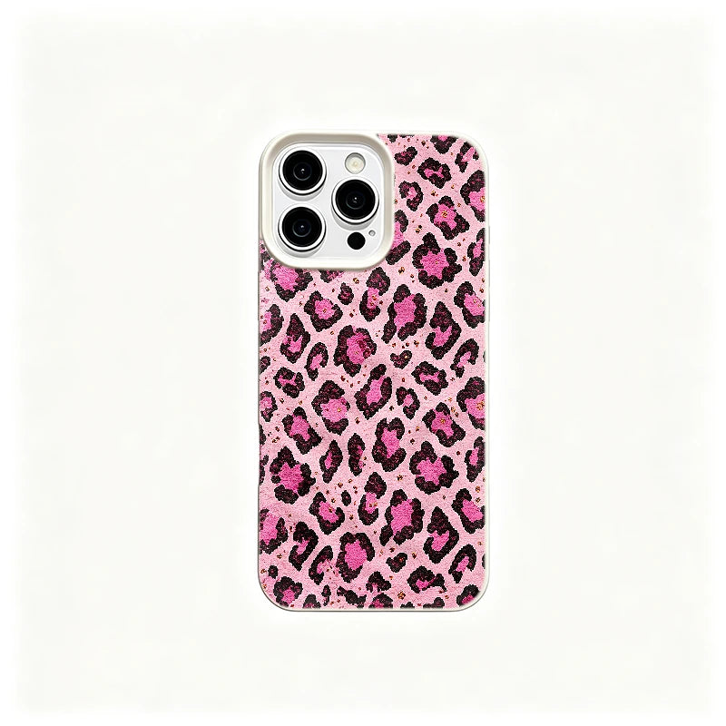 Pink Leopard Printed iPhone Case