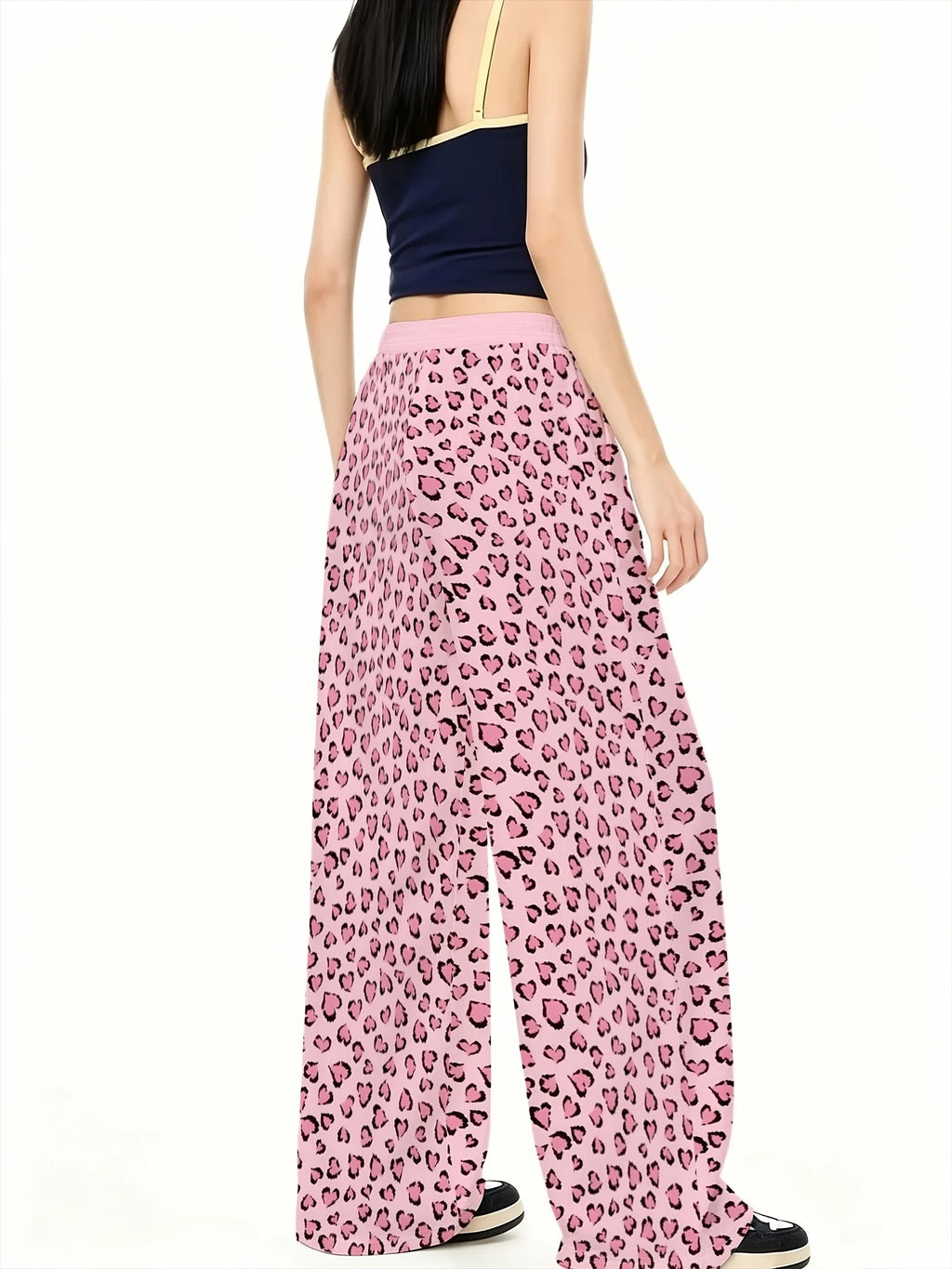 High-Waist Loose Casual Wide-Leg Pants