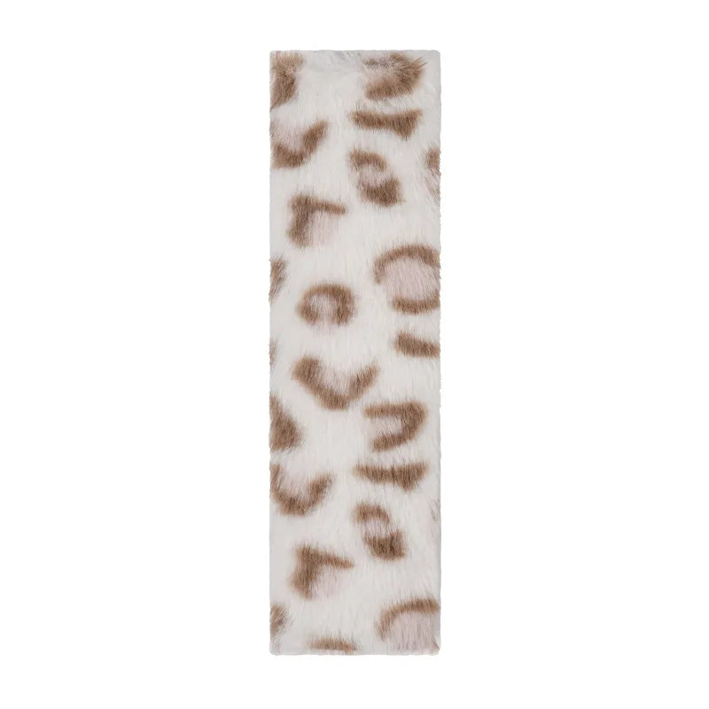 Plush Leopard Print Car Seat Belt