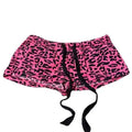 Rose Leopard Low-Waist Drawstring Hot Pants