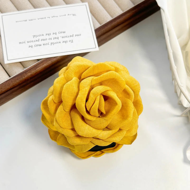 Sweet Leopard Flower Hair Claw Clip