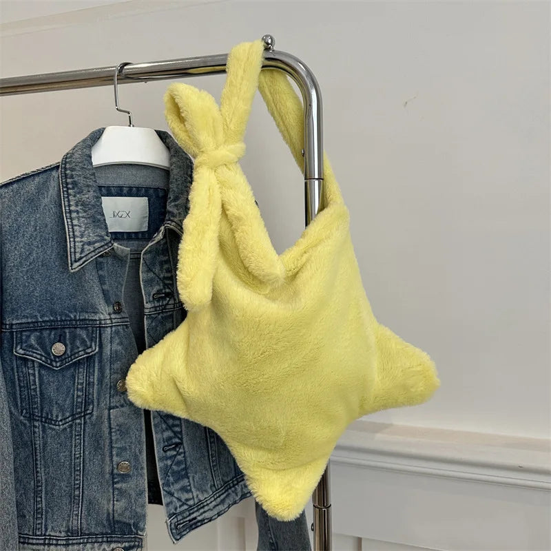 Faux-Fur Oversized Tote & Crossbody Bag