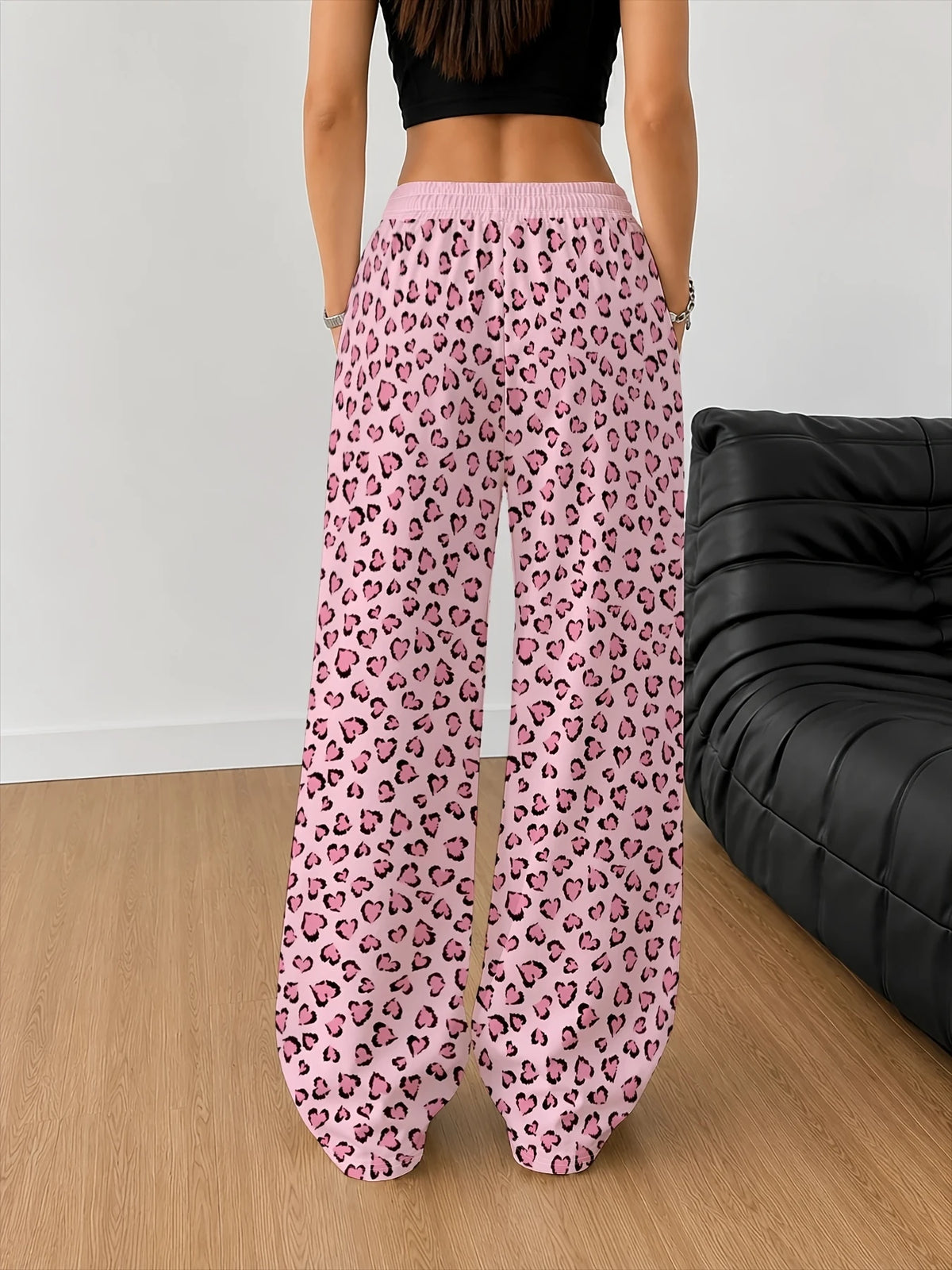 High-Waist Loose Casual Wide-Leg Pants