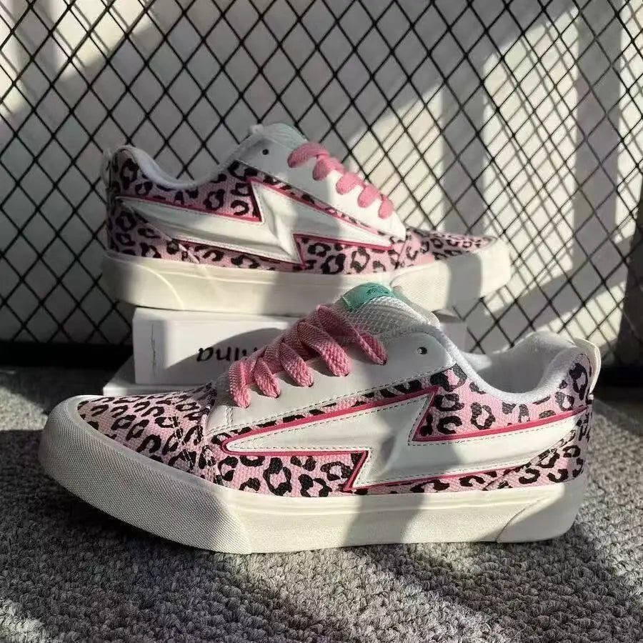 Leopard Print Streetwear Canvas Sneakers