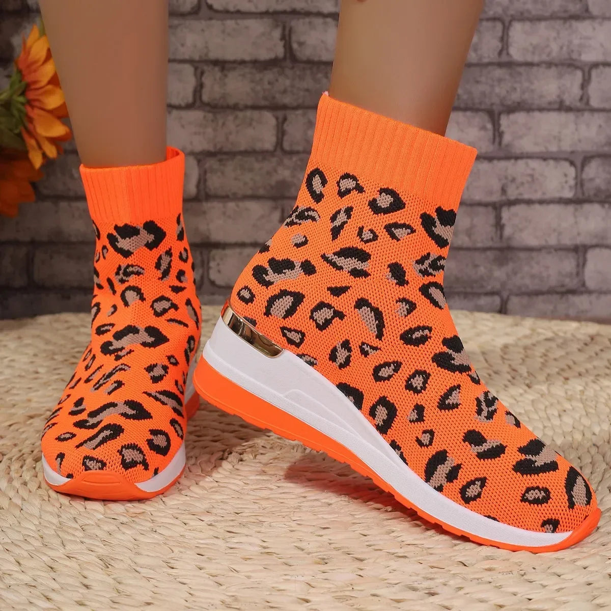 Mesh Breathable Platform Sock Boots