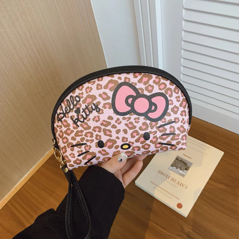 Leopard PU Cosmetic & Commuter Travel Bag