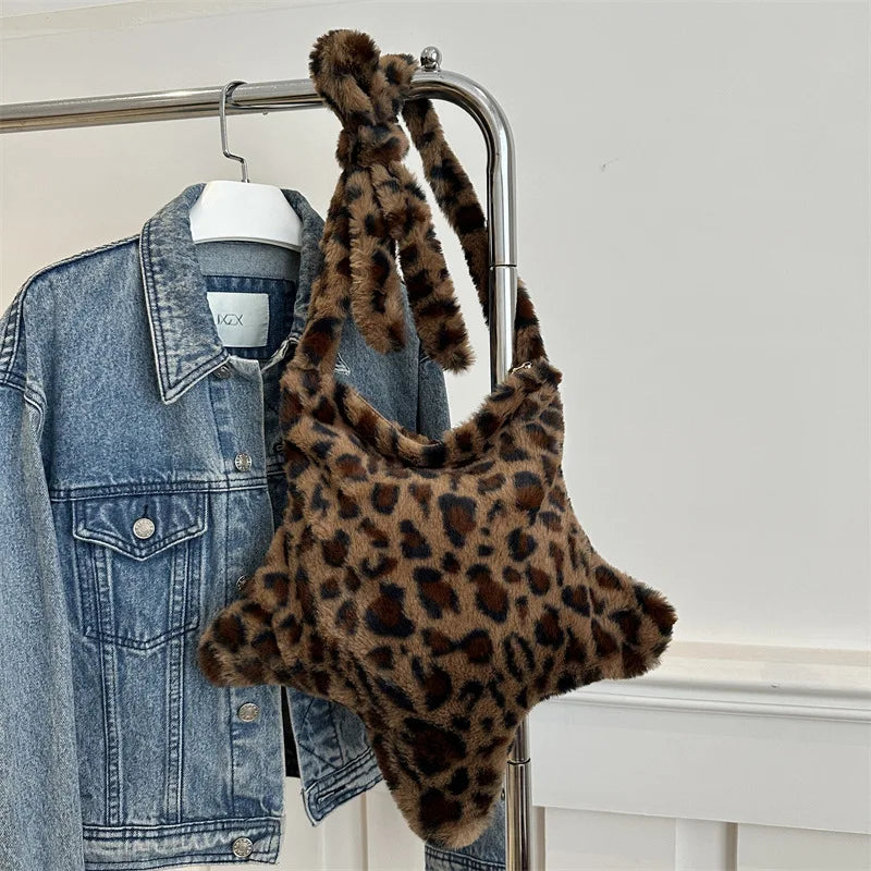Faux-Fur Oversized Tote & Crossbody Bag