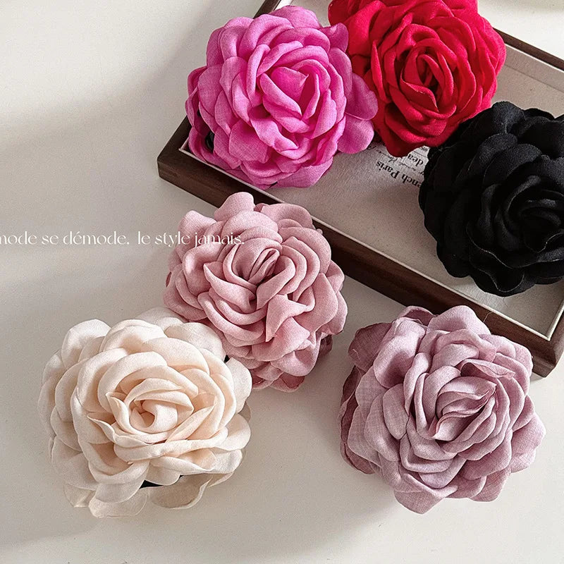 Sweet Leopard Flower Hair Claw Clip