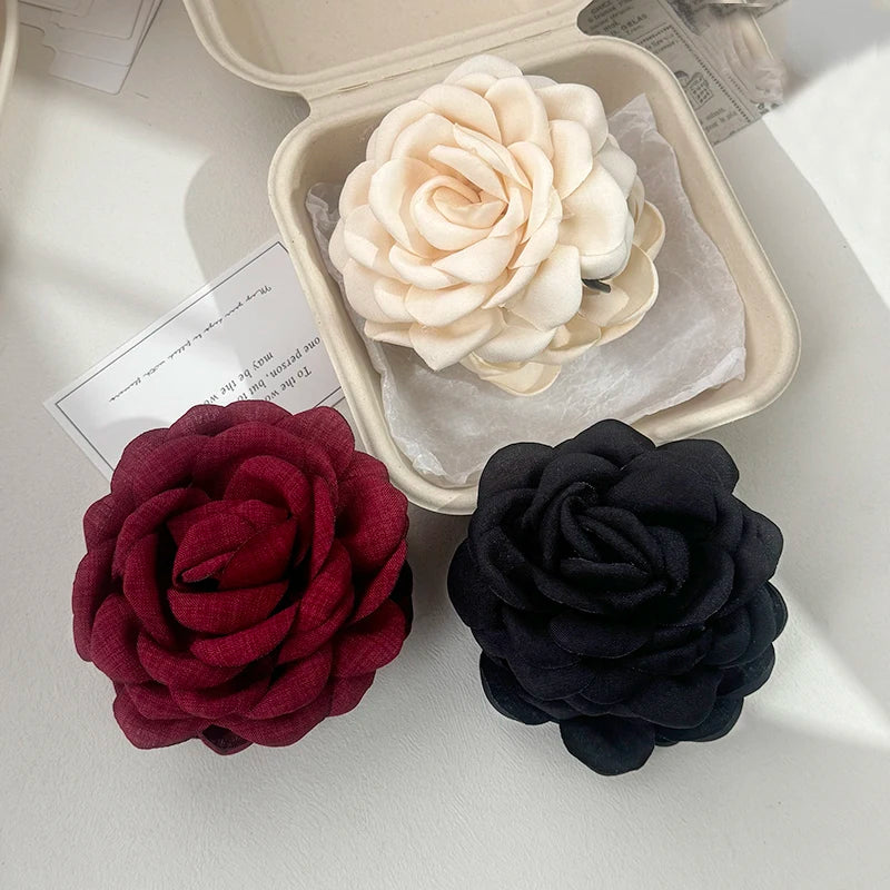 Sweet Leopard Flower Hair Claw Clip