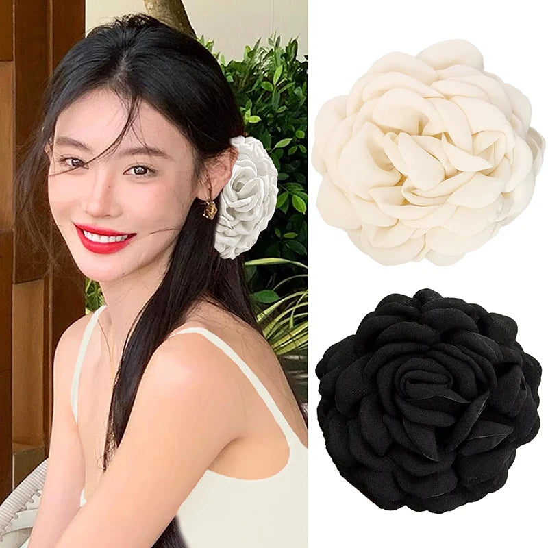 Sweet Leopard Flower Hair Claw Clip