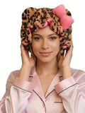 Teddy Fleece Satin-Lined Sleep Bonnet