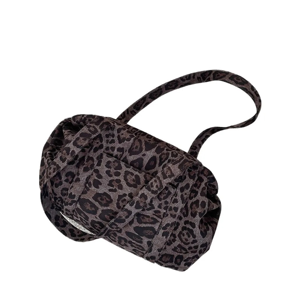 Leopard Zip Shoulder Tote & Mommy Bag