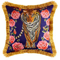 Chic Pink Velvet Leopard Cushion Cover