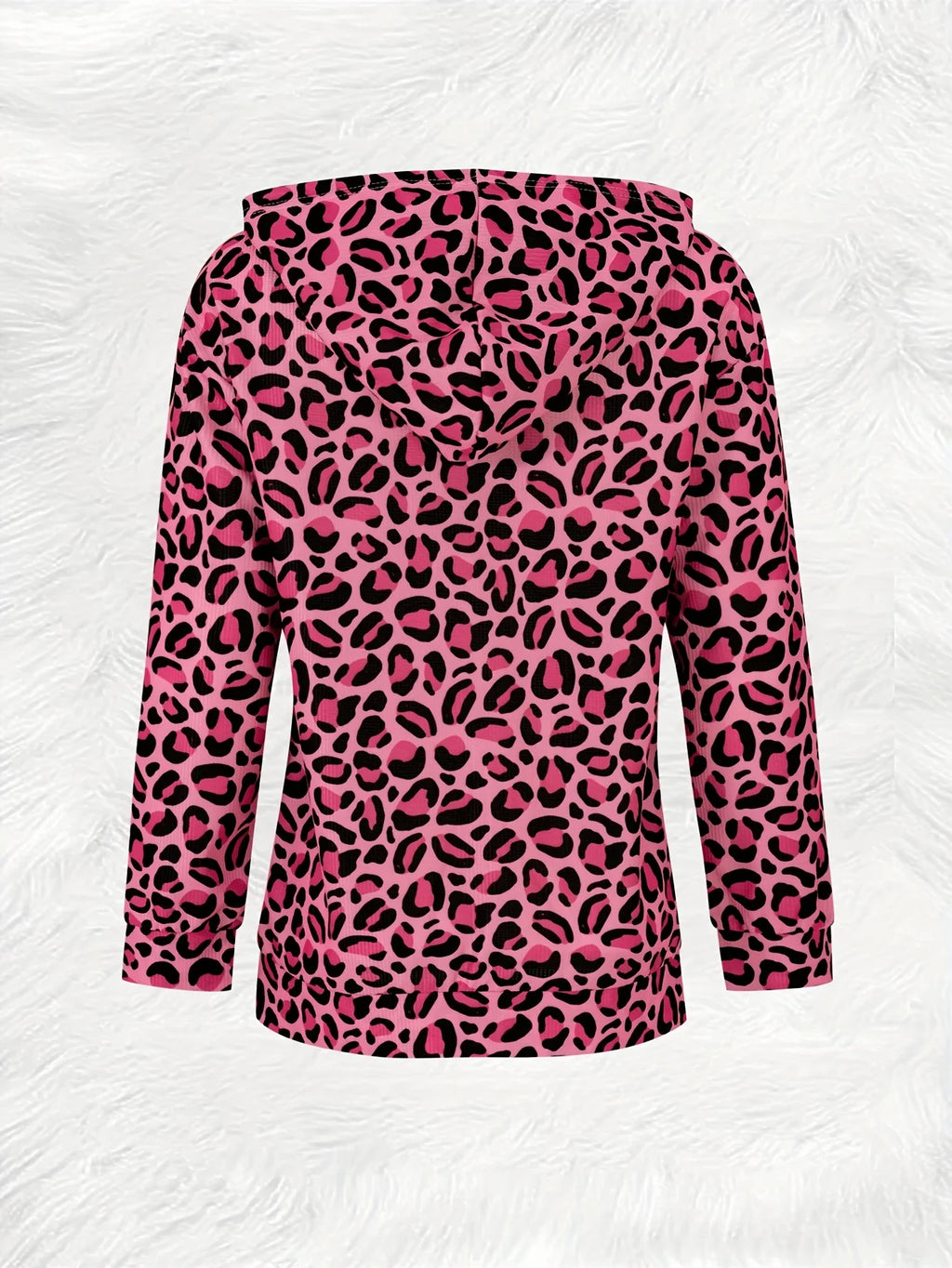 Pink Leopard Lightweight Zip-Up Hooded Jacket