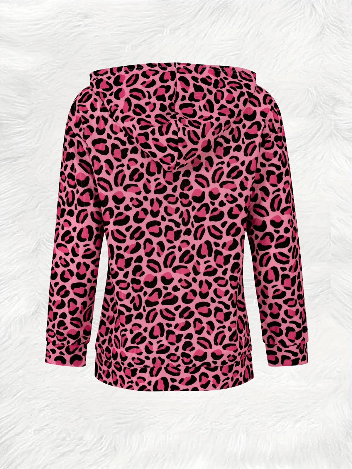 Pink Leopard Lightweight Zip-Up Hooded Jacket