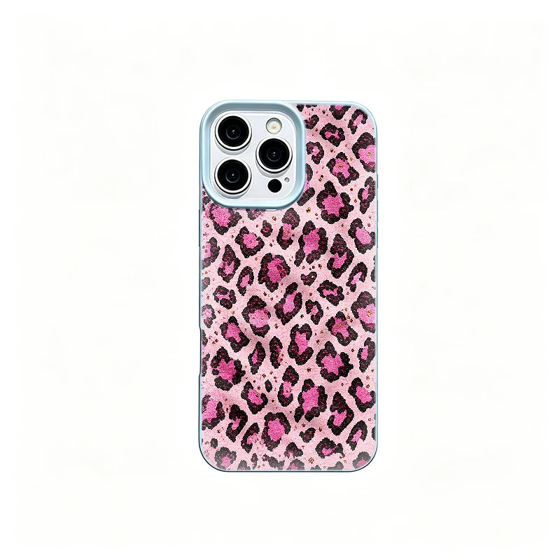 Pink Leopard Printed iPhone Case