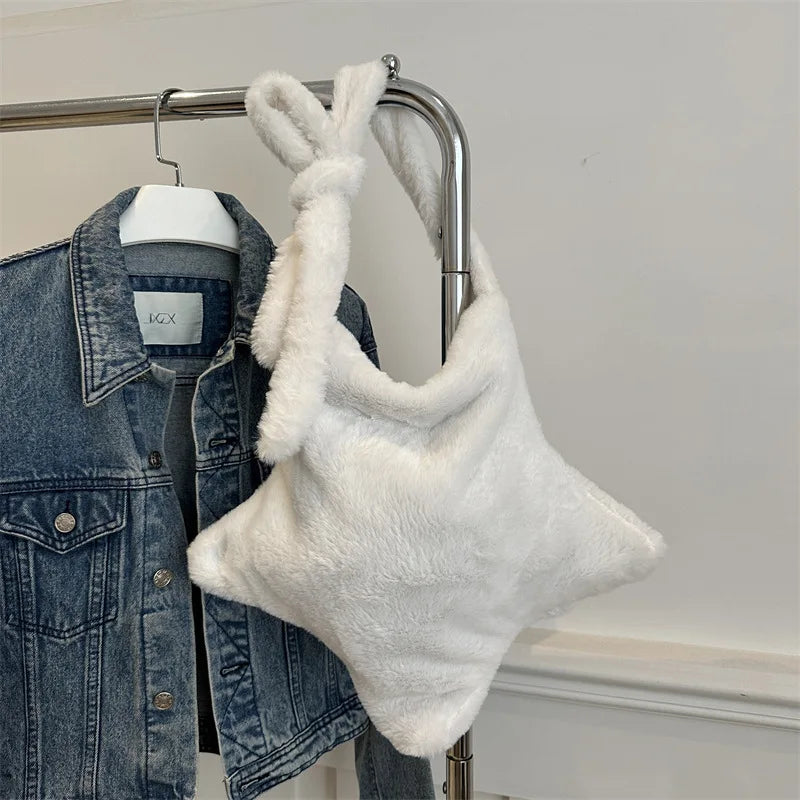 Faux-Fur Oversized Tote & Crossbody Bag