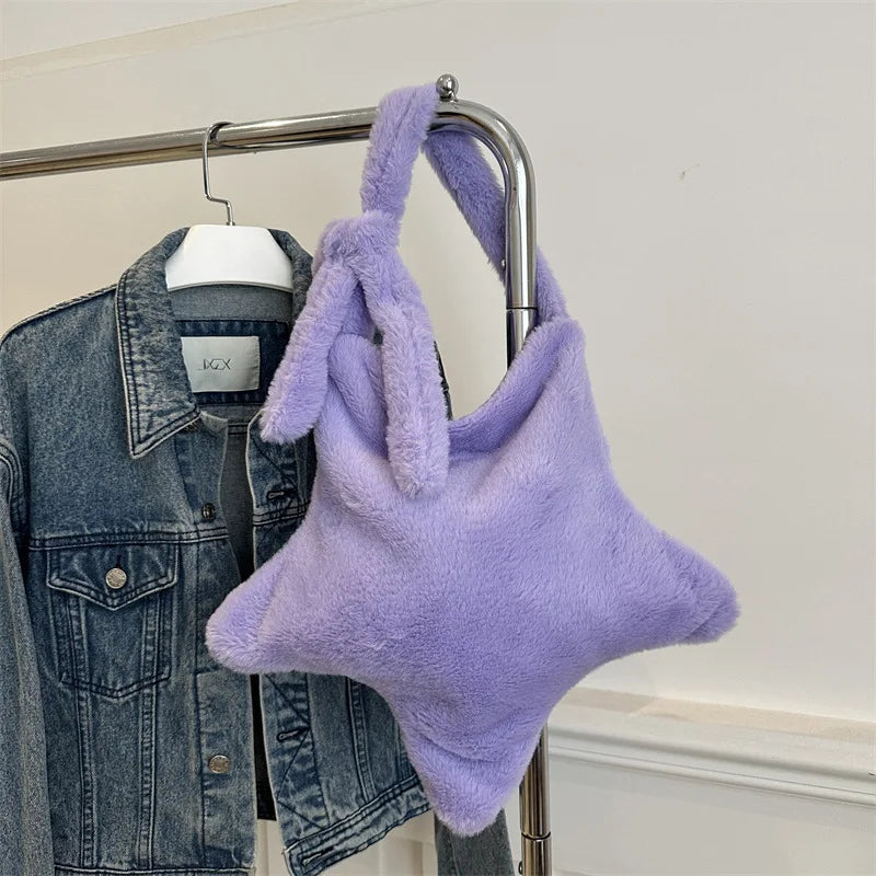 Faux-Fur Oversized Tote & Crossbody Bag