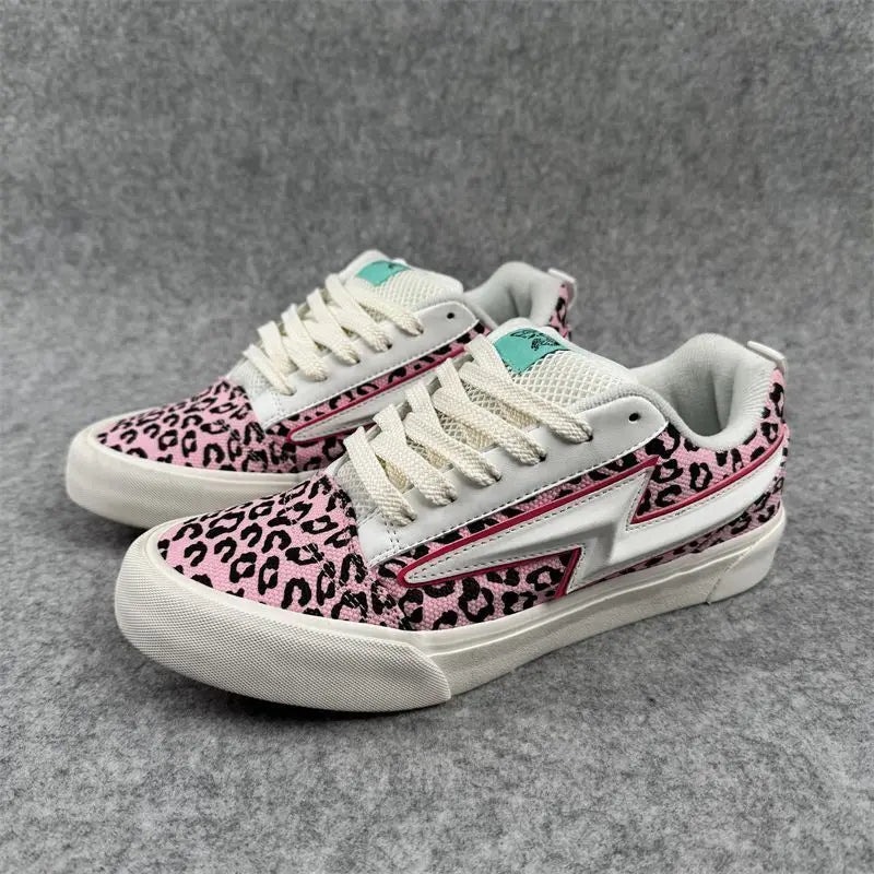 Leopard Print Streetwear Canvas Sneakers