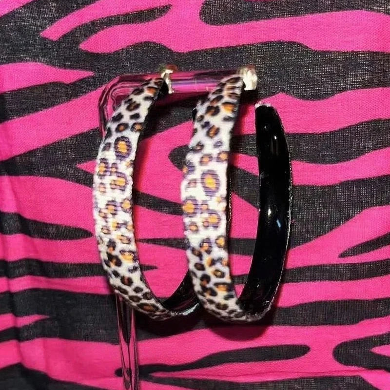 Pink Leopard DIY Charm Hoop Earrings
